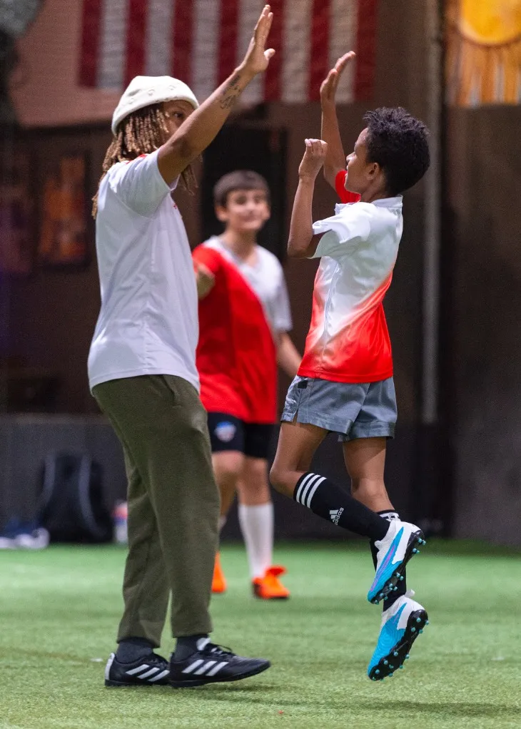 Great Goal - High Fives while learning Spanish in Fort Lauderdale After-School in Fort Lauderdale